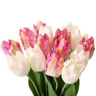 China 3D Touch Minimalist Wholesale Real Tulip Artificial Tulip Flower Artificial Flower Decoration Tulips for sale