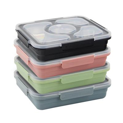 China Freshness Preservation Stainless Steel Food Container High Quality Rectangular Portable Lunch Box for sale