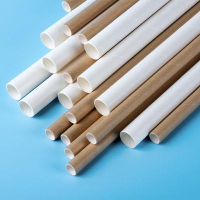 China Biodegradable Bubble Tea Paper Straw Packaging Juice Eco Friendly Disposable Paper Straw Individually Wrapped Paper Drinking Straws for sale