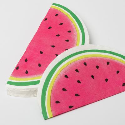 China Party Home Creative Fruit Watermelon Table Napkins Biodegradable Disposable Paper For Summer Theme Party for sale