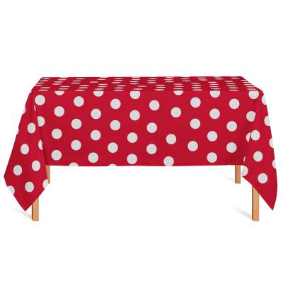 China Home Party Tablecloths Tableware Eco-friendly Birthday Disposable Dot Printed Table Cover Thanksgiving Table Cloth For Kids for sale