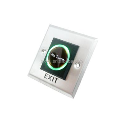 China Stainless Steel Infrared Exit Button Sensor No Touch Push Switch For Door Access Control System Door Square IR Exit Button 86x86 for sale