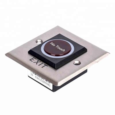 China Touchless rf stainless steel plate no touch exit switch door infrared release pad for access control for sale