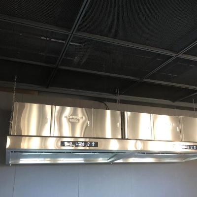 China High Quality Wall Mounted Commercial Kitchen Smoke Fan POLYGEE Range Hood With ESP for sale