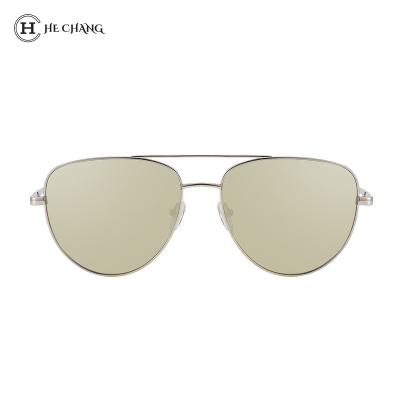 China HeChang Sunglasses 2021 Wholesale Men's Eyewear Glass Shade New Stock Logo UV400 Classic Vintage Women's Casual OEM Sunglasses for sale