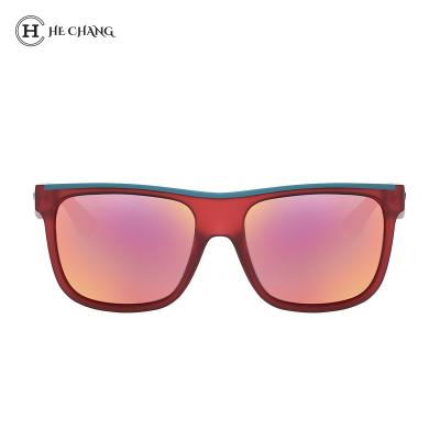 China HeChang 2021 Casual Sunglasses Polarized Best Quality Men Women Red Clear Square Glass Casual Sunglasses for sale