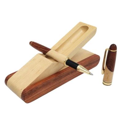 China Promotional Ball Point Pen Promotional Reliable Representation Wooden Point Pen With Box for sale