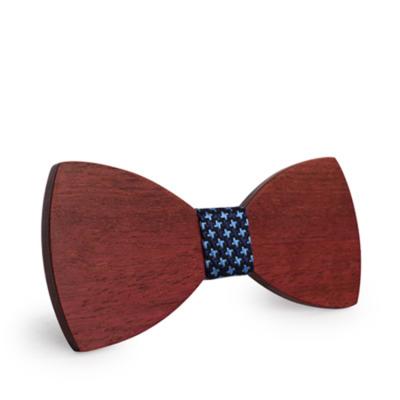 China Dobby Men Wedding Bow Ties Customized Creative Handmade Wooden Dobby Bow Ties for sale