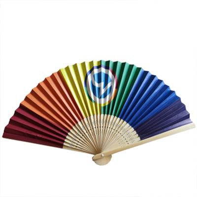 China China China Logo Hand Printed Bamboo Fans Custom Made High Quality Wholesale For Gift for sale