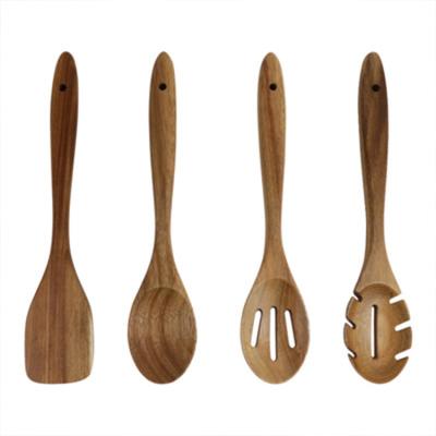 China Customized Cookware Viable Viable Custom LOGO Wood Cooking Spoon With Spoon Logo Names for sale