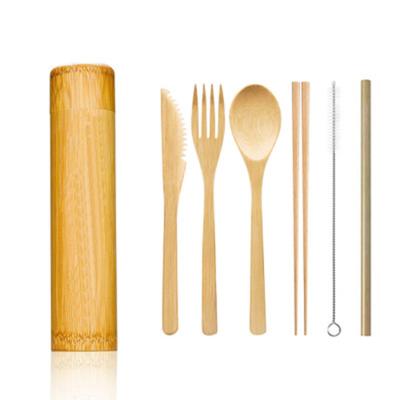 China Eco Disposable Cheap Disposable Chinese Dinnerware Sets Bamboo Flatware Set For Travel for sale