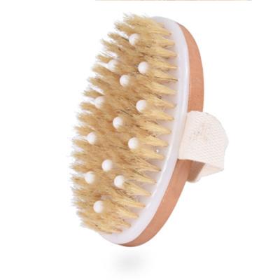 China All Natural Bristle Non-Slip Wooden Handle Short Handle Bath Brush for sale