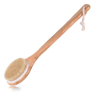 China All Natural All Natural Sisal Bath Brush For Scrubber Horse Mane Brush With Long Handle To Exfoliate Skin Bath Brush for sale