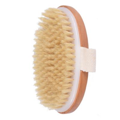 China All Natural All Natural Hot Sale 100% Natural Vegan Sisal Stiffen Bamboo Wood Handle Dry Body Brush For Women for sale