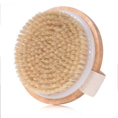 China All Natural All Natural Wooden Bristle Exfoliating Body Smoother Dry Skin Bath Brush for sale