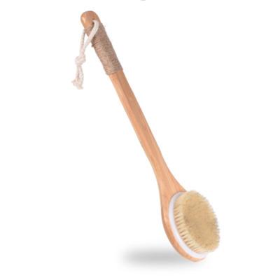 China All Natural All Natural Environmental Long Handle Logo Bamboo Soft Bristle Body Customized Cleaning Brush for sale