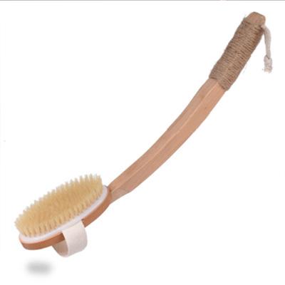 China All Natural All Natural Skillful Making Curved Wooden Body Brush With Rope for sale