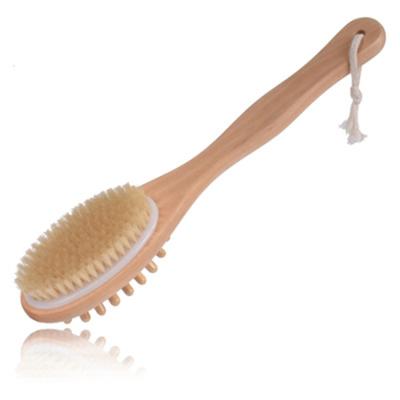 China All Natural All Natural Performance Reliable Double Sided Bamboo Body Brush With Rope for sale