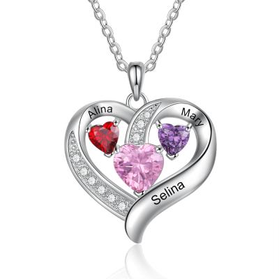 China Fashion New Arrival Heart Necklace Zirconia Jewelry Scope 45Cm Women Pendant Necklace for sale