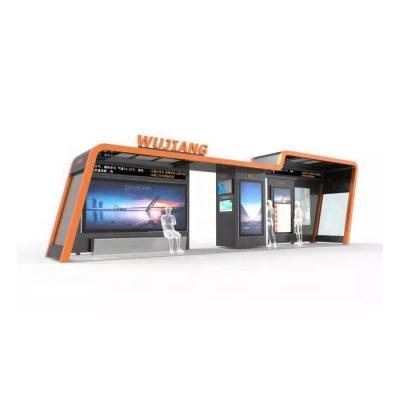 China stainless steel bus stop advertising shelter with lcd display RS-ly-05111416 for sale