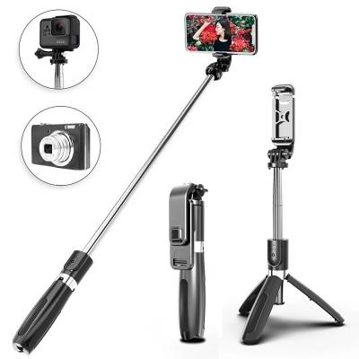 China L02 Fold Fashion Mini Wireless Remote Smartphone Monopod Selfie Stick Tripod Holder Handheld Selfie Stick for sale