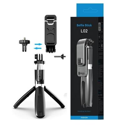 China 3 in 1 bestselling L02 Portable Selfie Stick 3 in 1 Wireless Cell Phone Monopod Selfie Stick Tripod with Remote Control for sale