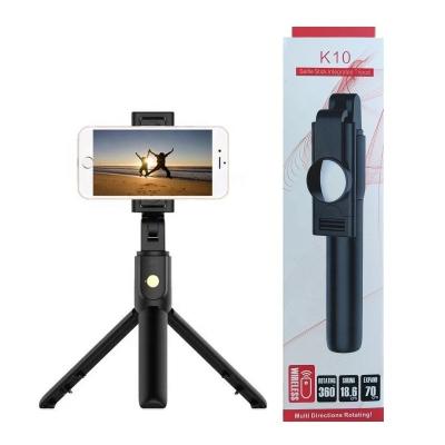 China Selfie Stick with Mobile Phone K10 Monopod Selfie Stick Tripod Remote Wireless Remote Holder for Smartphone for sale