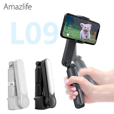 China New Handheld Gimbal Amazlife L09 Smart Phone Shooting Video Stabilizer with Selfie Stick Tripod for sale