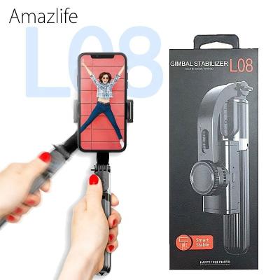 China Hot Selling L08 Handheld Gimbal Amazlife Mobile Phone Gimbal Stabilizer Tripod Selfie Stick Estabilizador L08 for sale