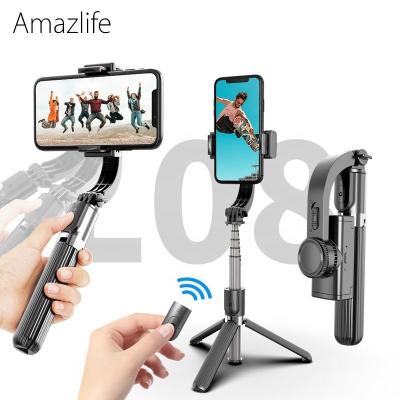 China Selfie Stick Stabilizer Amazlife L08 Mobile Phone Selfie Stick 1 Axis Gimbal Stabilizer for Smartphone for sale