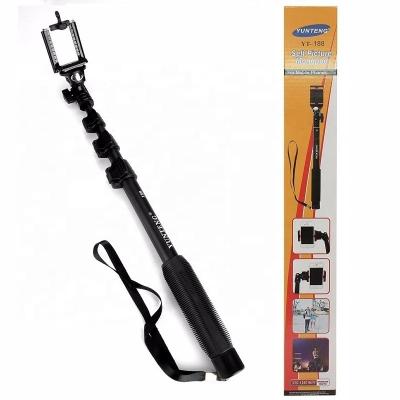 China Fold Up Professional Yunteng 188 Monopod Selfie Stick with Mobile Phone Holder for Smartphone Camera for sale