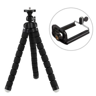 China PORTABLE 10 Inch Mini Flexible Octopus Sponge Digital Camera Tripod Stand with Mobile Phone Holder for sale