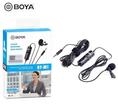 China Lavalier Microphone BOYA M1 3.5mm Wired Clip On Mic Lapel Small Mini Podcast Microphone For Live Interview for sale