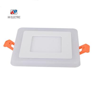 China Modern Recessed Ceiling Panel Light Square LED Panel Light With RGB Dual Color 6W/9W/16W/24W for sale