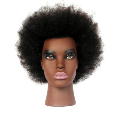 China Cosmetology Mannequin Heads Factory Price Africa Black Women Hair Braiding Practice Head Mannequin Training Head Doll for sale