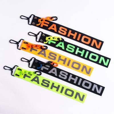 China Customized Acceptable Hand Wrist Strap Polyester Fabric Main Chain Lanyard Strap Lanyard Holder for sale