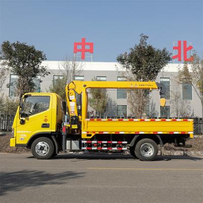 China TRUCK CRANE Sinotruk 6 Wheel Drive 4X2 Cargo Truck 4 Tons 3.2 tons Boom Crane truck mounted crane with 3/4 Sections Boom for sale