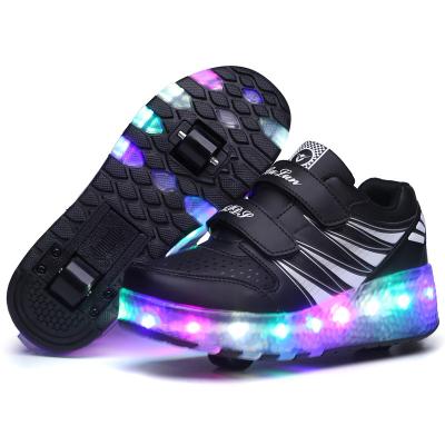 China USB Charging Boys and Girls Luminous Shoes LED Shoes Rechargeable Skates Children's Skating Sports and Entertainment Shoes for sale