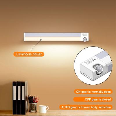 China Back sticker Motion Sensing Cabinet Lighting Induction Charging Night Light For Wardrobe Hallway Stairs Bedroom Night Lights Decoration for sale