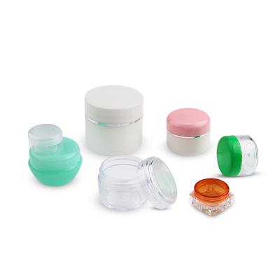 China Spill 3ml 5ml 10ml 15ml 20ml Mini Colored Plastic Cream Jar Non Cosmetic for sale