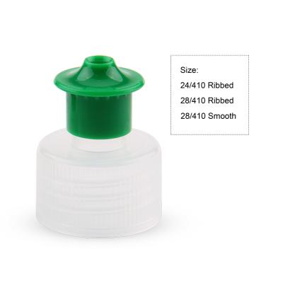 China Non Spill High Quality Push Pull Cap Plastic 28mm Cap Custom for sale