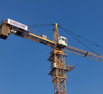 China 6T 4t Hammerhead toren kraan constructie 40m-48m Jib Te koop