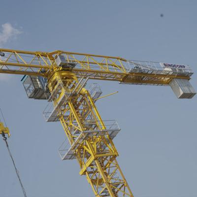 China Yellow Color 10T Rated Load Capacity Topless Tower Crane On Sale for sale