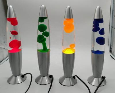 China New EUROPEAN Aluminum Base Rocket Desk Lava Lights Customized Color 13 Inch Jellyfish Lava Lamp for sale