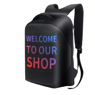 China With Soft Shell USB Control Screen Display Walk Billboard Waterproof Smart Wifi App Advertising Led Backpack for sale