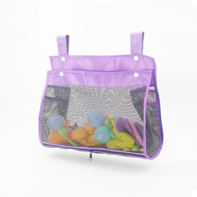 China Viable Kids Bathroom Toy Storage Bag Large Capacity Toiletry Bag PVC Wall Hanging Net Organizer Bag for sale