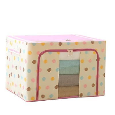 China Viable Hot Selling Oxford Cloth Folding Storage Box Household Toys Washable Clothing Quilt Storage Box Universal for sale