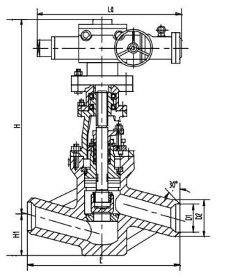 중국 연성이 있는 무쇠 발전소 벨브, 커트오프 벨브 J961Y Pw 5410V 판매용