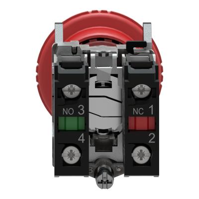China Schneider Electric Mushroom Head Emergency Stop Button Switch XB4BS8445 3A Current 600 VAC Voltage Rating for sale