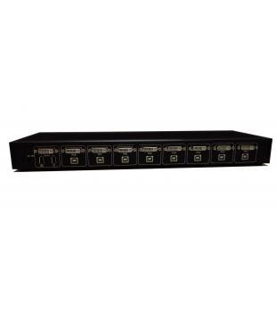 China 8 Port Female DVI KVM Switch SW1801D Rack Mount KVM Switch for sale